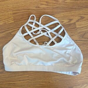 Calia front criss-cross light pink sports bra